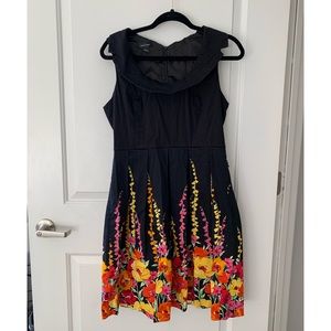 Spense Black Floral Dress